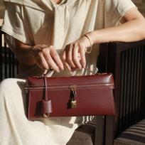 Luxury Leather Handheld Evening Bag Lunch Box Purse Crossbody Shoulder Box Bag for Women Trendy Clutch 29*14*3cm bordinė