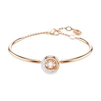 Swarovski Hollow design synthetic cubic zirconia bracelet for women rose gold 5692259 auksas