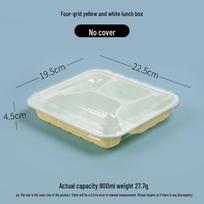 Miaojiayi Disposable 4-Compartment Plastic Lunch Box