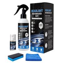 Cars Headlight Restoration Kits 180ml+10ml Automotive Headlamp Restoration Fluids for Improving Night Driving Visibility