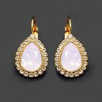 Auskarai moterims DiamondSky „Celestial Drop (Rose Water Opal)“ su Swarovski kristalais