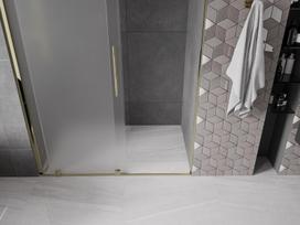 Mexen Velar stumdomos dušo durys 140 cm, matinis, auksinė - 871-140-000-31-50