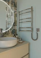 Elektrinė šildoma rankšluosčių kabykla ELNA Ladder 6 Chrome 84 W 480x625 mm