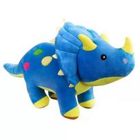 Dinozauro lėlė pliušinis žaislas triceratopo lėlė 40cm mėlyna