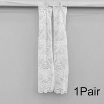 1Pair Solid Color Fingerless Mittens Arm Protection Soft Breathable Resistant Lace Anti-UV Thin Sleeves Sunscreen Gloves