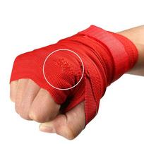 Cotton Boxing Sport Strap Kick Bandage Sanda Karate Taekwondo Hand Gloves Wraps (Red)