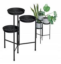 Metalinis juodos spalvos gėlių stovas 60 cm