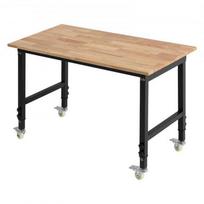 Darbo stalas, 122x60x72.5-107.5 cm, ąžuolas, reguliuojamas, sunkioms apkrovoms