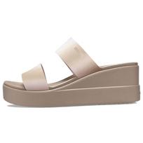 Crocs Brooklyn Thick Sole Casual Slippers Women Slippers Champagne 207640-99P 36-37