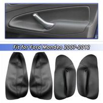 Automobilio durų panelės porankio dangtelis Odinis pakeitimas Ford Mondeo 2007-2012 2Pcs/Front juoda