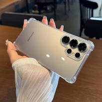 Soft Silicone Transparent Case for Samsung Galaxy S25 S26 Ultra S23 S24 S22 Plus S21 FE A55 A56 A16 A37 A57 Airbag Clear Cover Galaxy A15