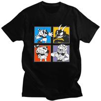 Custom Cuphead Characters Tshirts for Men Short Sleeve Casual T Shirt Cartoon Game T-shirts Loose Fit 100% Cotton Tees Gift -... S įvairiaspalvis