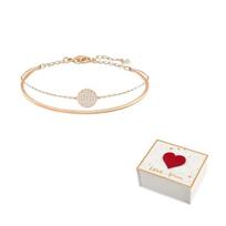 Swarovski Bangles Womens Rose Gold tone Plated F (One Size Fits All)-white gift box rožinio aukso spalvos