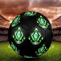 1PC Werder Bremen poster size 5 soccer ball PrahaIndoor Soccer Ball Colorful All Ages Machine Stitched PVC Competition Ready Durable High-Bounce