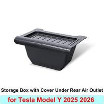 ckwjb7 Model Y Launch 2026 Rear Trunk Side Storage Box For Tesla Y Juniper 2025 Organizer Suede Anti-dirty Car Travel Accessories