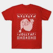 JOLLY AF Ugly Christmas Sweater Made in Australia T-Shirt L