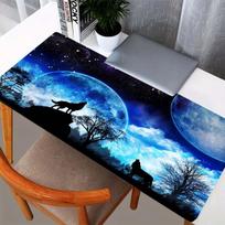 Wolf Mat Mousepad Gamer Office Mat Mouse Pad Light Gaming Room Desk Mat Art Keyboard Mats Mausepad Company 30cmx60cm(11.8x23.6inch)