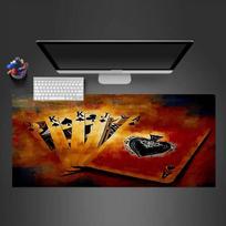 1pc Playing Cards Poker Anime Mouse Pad Big Large Desk Mat Non-Slip Rubber Base Light Gaming Room for PC Computer Laptop Unisex 30cmx60cm(11.8x23.6inch)