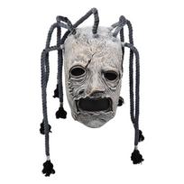 Realistiška Corey Taylor pilno veido latekso kaukė su dredais baisioms Helovino šventėms