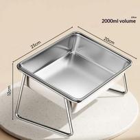Elevated Dog Bowl  15 Tilt Neck Guard Large Capacity Pet Feeder for Stress Free Feeding at Home gray