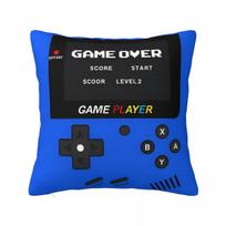 Games Console Pillowcase Polyester Cushion Cover Gift Gamepad 80S Throw Pillow Case Cover Bedroom Zipper 40*40Cm Peach skin 18*18(CM)-1Pcs