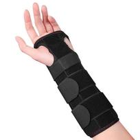 Riešo sąnario patempimo atrama Piršto fiksatorius Aliuminio apsauga su reguliuojamu lipduku Sveikatos priežiūros priemonė Left Hand juoda