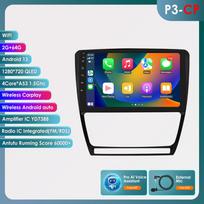 Ossuret 10.1 Carplay 4G 2Din Android 13 Car Radio for Skoda Octavia 2 2008 - 2013 Multimedia Video Player GPS DSP Autoradio RDS PC Intelligent Screen P3CP  B 4Core 2G 64G BI