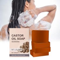 Castor Seed Oil Soap Hair Nourishing Body Deodorant Soap Reduces Dirt And Oil Smooths Skin And Gives A Fresh Smell. One Size oranžinė
