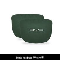 Suede Headrest and Neck Pillow for BYD Dolphin, Qin PLUS, Han DM, Destroyer 05 with Lumbar Support Suede Headrest - 1 pc tamsiai žalia spalva