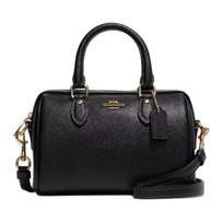 COACH Rowan Perdirbtos Odos Rankinė, Peties Rankinė, Crossbody Rankinė Maža Moteriška Juoda Basic Set (Bag + Dustproof Bag) black