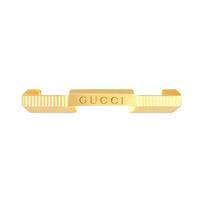 Gucci Link to Love Series Line Geometric Shape 18K Gold Ring Uniform Couple Style for Men and Women Gold auksas