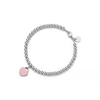 TIFFANY &CO Love Pendant Sterling Silver Diamond Bracelet Women’s Pink 69683746-pink L sidabras