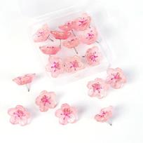 10/20/30Pcs DIY Sakura Pushpins Creative Thumb Tacks Home Decoration Board Push Pin  Wall Markers 10Pcs with Box rožinė