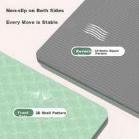 Gumifan 12-Fold Portable Foldable Yoga Mat Thickened Fitness Mat Non-Slip Shock Absorption 185x61cm Women\'s Exercise Mat 6mm
