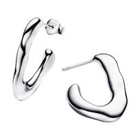 Pandora V-Shaped Open Hoop Earrings Women's Silver 293290C00 sidabras