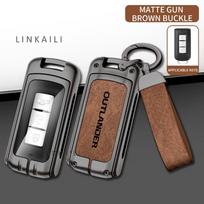 cxumpj1 Suitable for Mitsubishi OUTLANDER 2020 2019 2018 2017 2016 car key case high-end leather alloy remote control car key case