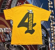 4Hunnid Shirt YG Gold Yellow Hip Hop Rap Mens Medium Short Sleeve Double Sided S