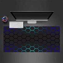 Hexagonal Geometric Pattern Mousepad Desk Pad Large Gaming Mouse Pad Gamer Ofice Mat Mouse Pad Light Gaming Room Desk Mat Unisex 30cmx60cm(11.8x23.6inch)