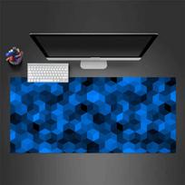 Three-dimensional Blue Cube Mousepad Desk Pad Large Gaming Mouse Pad Gamer Ofice Mat Mouse Pad Light Gaming Room Desk Mat Art Keyboard Mats Pad 30cmx60cm(11.8x23.6inch)
