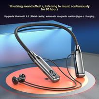 Bluetooth Headphone Neckband Ultra Long Endurance Noise-Cancelling Wireless Earbuds Sports Headphones Black Standard juoda