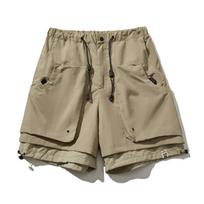 Summer Vintage Bermuda Cargo Shorts Men Gym Multi-pocket Sports Short Pants Casual Breathable Y2K Streetwear S chaki