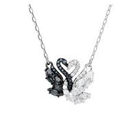 Swarovski Swan swan shape necklace, same style for men and women, couple model, silver 5705721 sidabras