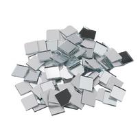 100 vnt. 10x10 mm stiklinių veidrodžių lipdukai, mini veidrodžiai, „pasidaryk pats“ disko rutulio stikliniai lipdukai sienoms, vakarėlio namų dekoravimui sidabras
