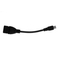 USB 2.0 A Female į Micro B Vyriškas konverteris OTG adapteris Juodas telefono kabelis