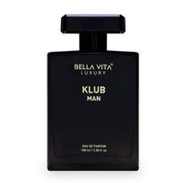 Bella Vita Luxury KLUB Man Eau De Parfum kvepalai vyrams su citrina, rožėmis ir vanile|muskuso ir aštraus ilgai išliekančio aukščiausios kokybės EDP kvapo, 100 ml 100ML