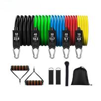 11-piece Puller Fitness Tension Rope Functional Trainer Rubber Combination Auxiliary Tension Rope Sleeve Fitness Exercise