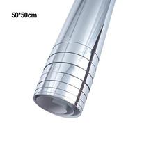 0,1 MM storio sienos lipdukas Vonios dekoracija Veidrodinė plėvelė 50×50cm white