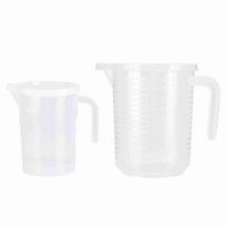 500ml/1000ml Skaidrūs plastikiniai matavimo indai su dangteliu Virtuvės gaminimo kepimo reikmenys 500ml