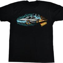 A&E Designs Back to The Future Shirt Delorean Painting T-Shirt S juoda