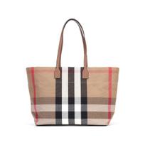 Burberry dryžuotas languotas dizainas rankinė moteriškos rankinės beržo rudos spalvos 80840471 Basic Set (Bag+Dust Bag)
